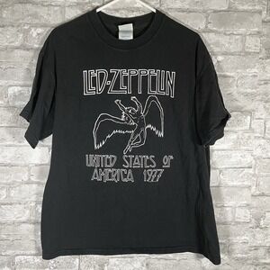 Vintage Y2K 2003 Led Zeppelin 1977 United States of America Double Sided  Large
